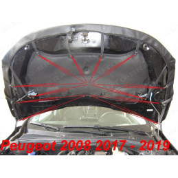 Peugeot 2008 (17-19) potah kapoty černý