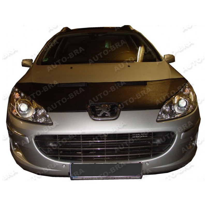Peugeot 407 (04-11) potah kapoty CARBON černý