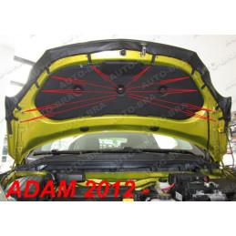Opel Adam (2012+) potah kapoty CARBON černý