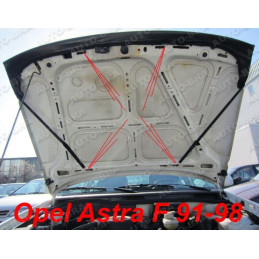 Opel Astra F (91-98) potah kapoty CARBON černý