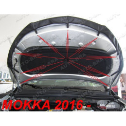 Opel Mokka X (2016+) potah kapoty CARBON černý