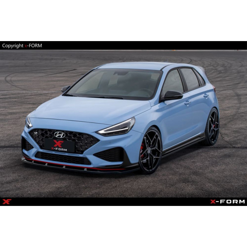 Hyundai i30 N (2020- ) lišty pod prahy ABS, ČERNÝ LESK