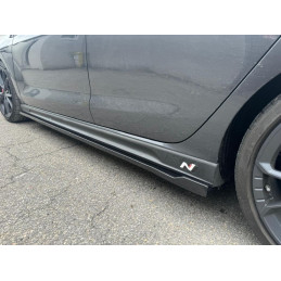 Hyundai i30 N (2020- ) lišty pod prahy ABS, ČERNÝ LESK