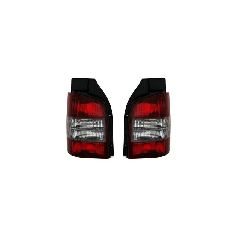 Zadní čirá světla VW T5 03-09 – červená/černá