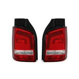 Zadní čirá světla VW T5 Facelift 09/09+ _ – červená/krystal